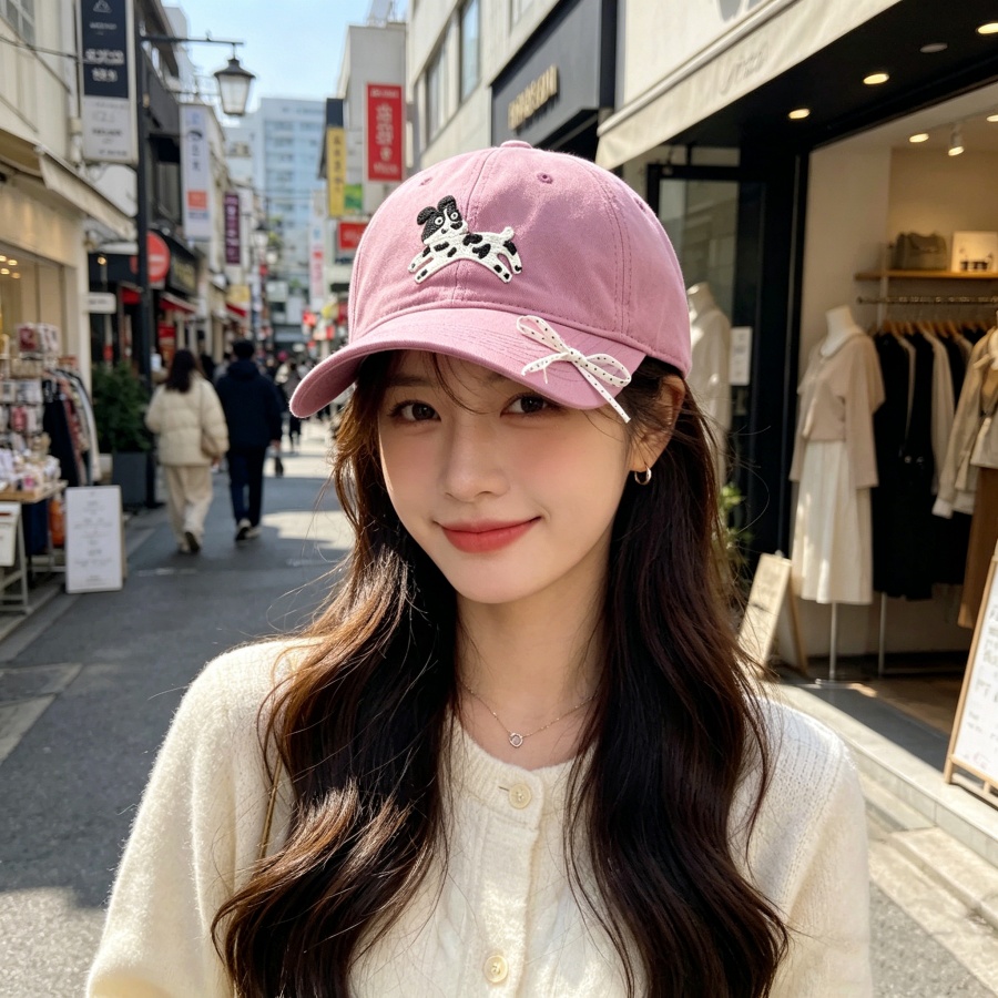 Korean Daily Lifestyle - Korean-Style Soft Cute Puppy Embroidered Baseball
