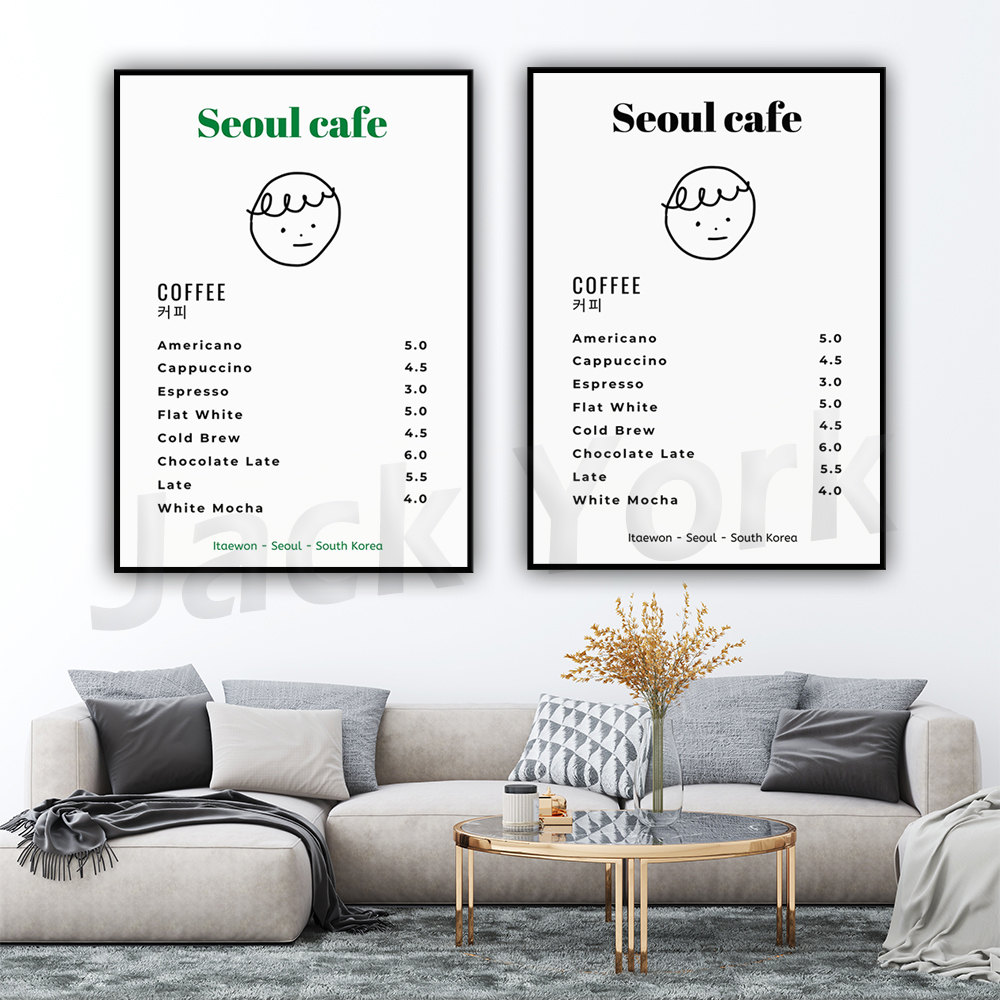 Seoul Cafe Print Wall Art Prin - Korean Lifestyle Aesthetic 评论和价格